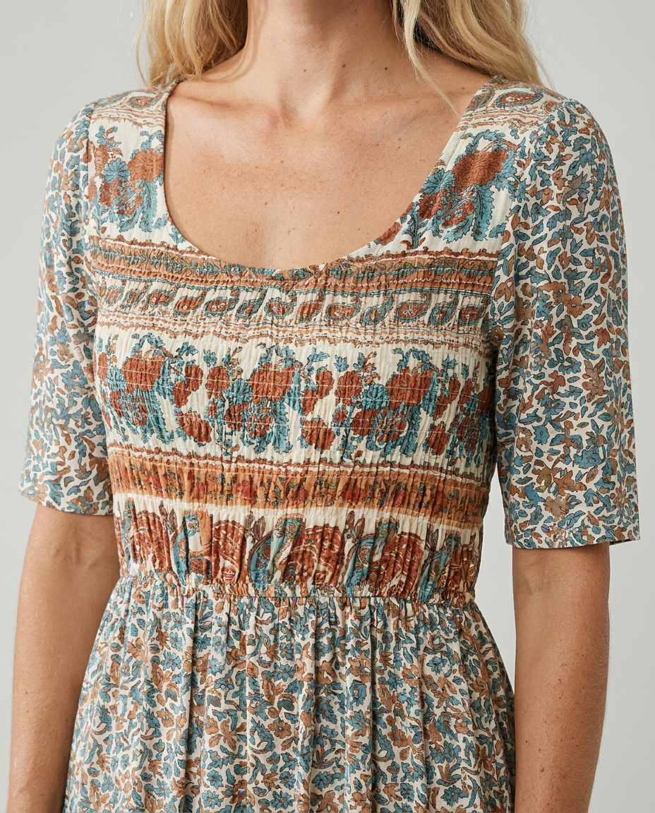 Amelia –  Round Neck Short Sleevei Dress - Image 5