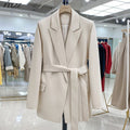 Women's Blazer with a Fitted Cut and Belt - J&B; - 1 - Elvaroza.com