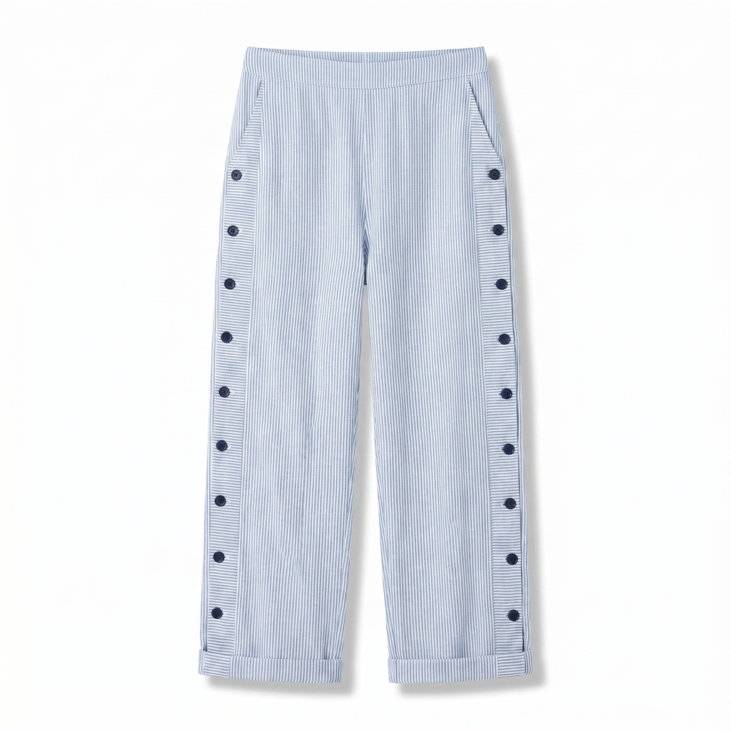 Sophia – Striped Lightweight Trousers - Image 6