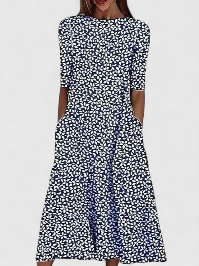 Leonie – Floral Sophisticated Dress - Image 3